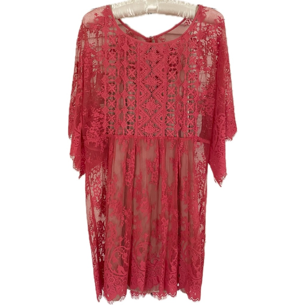 Plenty by Tracy Reese Watermelon Lace Minidress, Size S